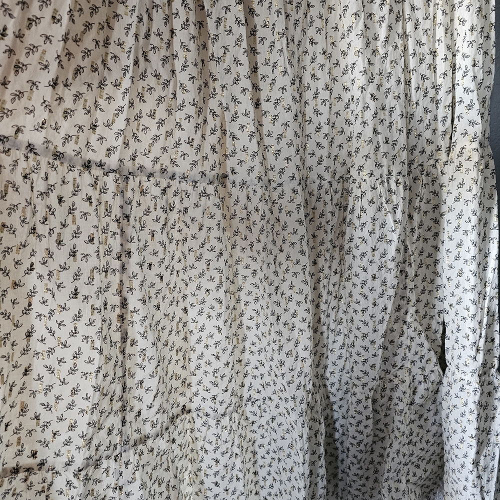 Old Navy Cream Boho Maxi Dress with Tiny Floral Print Siz3 3X - Picture 4 of 11